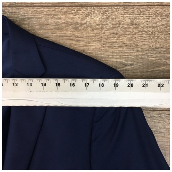 Alfani Mens Blue Blazer Sport Coat Sport Jacket 44L Slim Men Button Suit Class‎ - Picture 10 of 13